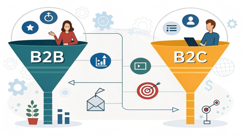 How Do Sales Funnel Stages Differ in B2B vs. B2C Marketing